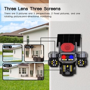 Caméra <span class=keywords><strong>de</strong></span> sécurité PTZ à triple objectif alimentée par énergie solaire 4G/WiFi <span class=keywords><strong>sans</strong></span> <span class=keywords><strong>fil</strong></span> 360° °   Caméra <span class=keywords><strong>de</strong></span> <span class=keywords><strong>surveillance</strong></span> intelligente avec <span class=keywords><strong>surveillance</strong></span> à trois écrans - Product Image 4