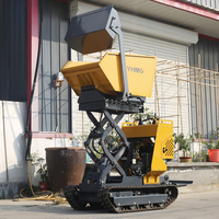 Livraison gratuite, mini-dumpers chenillés à chargement automatique, capacité de charge de 1000 kg, Shandong Jining