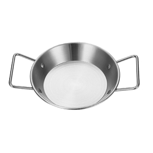 Plaque de nouilles de cuisson instantanée Ramen à double oreille en acier inoxydable de style coréen avec poignée pour plat de fruits de mer espagnol de fête - Product Image 4