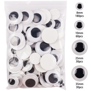 Venta al por mayor de plástico de tamaño mixto Diy hecho a mano de dibujos animados de animales Googly Eyes adhesivo Moving Wiggle Eyes - Product Image 4