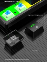 Clavier de jeu ergonomique RVB USB Type-C 104 touches pleine taille, résistant aux déversements, durable pour PC portable et de bureau, pour joueurs (version anglaise)