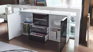 Thiết Kế Hiện Đại Chất Lượng Cao Gloss Sideboard Ngực Ngăn Kéo LED Tủ Phòng Khách - Product Image 3