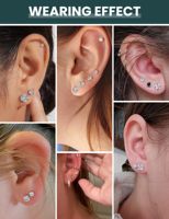 Boucles d'oreilles hypoallergéniques en zircone cubique, acier inoxydable 316L, boucles d'oreilles en titane, bijoux pour femmes, mariages, anniversaires