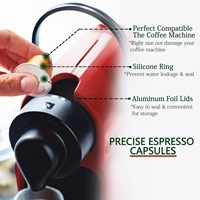 Vente en gros de 1000 capsules de café en aluminium, capsules de café expresso de 5 g 15 ml compatibles, capsules de café vides avec des couvercles autocollants en aluminium
