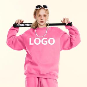 เสื้อสเวตเชิ้ตคอกลมโอเวอร์ไซส์ ยูนิเซ็กส์ ผ้าฝ้ายเฟรนช์เทอร์รี่ พิมพ์ลายตัวอักษรโลโก้ด้านหน้า ทรงปกติ สไตล์ฤดูใบไม้ร่วง - Product Image 1