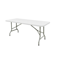Table pliante hdpe portable, rectangulaire, en plastique, de haute qualité, vente en gros