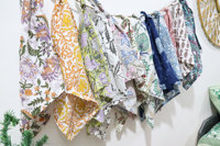 Nappe en lin à fleurs rétro, motif imprimé, serviettes en lin de haute qualité, style populaire, prix bas, personnalisable