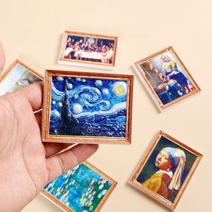 Marco de Fotos 3D Moderno Retro, Pizarra Decorativa para el Hogar, Pintura Famosa Mundial, Artesanía de Resina, Forma para Refrigerador, Tamaño Mediano - Product Image 3