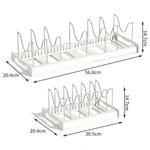 Support de Rangement Réglable pour Casseroles et Poêles, Organisateur de Cuisine en Acier Inoxydable pour Assiettes et Couvercles – Offre Spéciale - Product Image 3