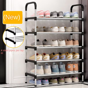 Multilayer có thể gập lại Giày giá thép không gỉ phòng khách Giày Organiser kim loại kệ giày để sử dụng nhà - Product Image 2