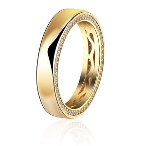 Темперамент aaa круглый Кристалл Модное вечное обещание кольцо AAA циркон Cz серебро 925 пробы обручальное свадебное кольцо - Product Image 2