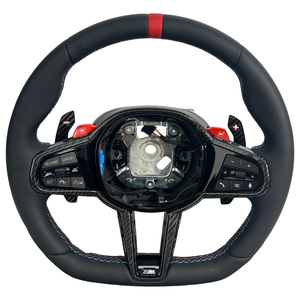 Volante Deportivo Personalizado en Cuero con Costuras a Color, Estilo LCI CS, para Modelos G Series M2/M3/M4 2021 - Product Image 2