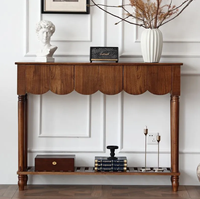 Table console moderne en bois massif de haute qualité avec miroir pour salon et salle à manger