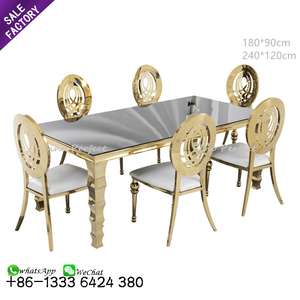 Muebles Sino Perfect para Recepciones de Boda de Lujo, Mesa Rectangular para Eventos, Sillas y Mesas Metálicas para Banquetes y Fiestas - Product Image 5