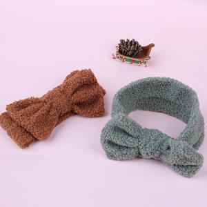 Großhandel Neugeborene Hochwertige Baby Herbst und Winter Kinder Kopf bedeckung Großer Bogen Doppels chicht Kinder Stirnband - Product Image 4
