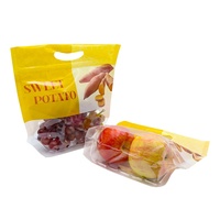 Prix compétitif Emballage main réutilisable pour fruits et légumes sac en plastique zip-lock sac de fruits pour raisin banane pomme orange