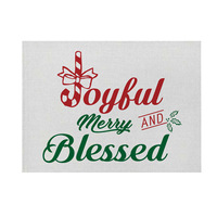 Vente en gros de tapis de table en lin personnalisés en usine sets de table de Noël d'hiver avec logo de créateur décoration de salle à manger de cuisine de fête de mariage
