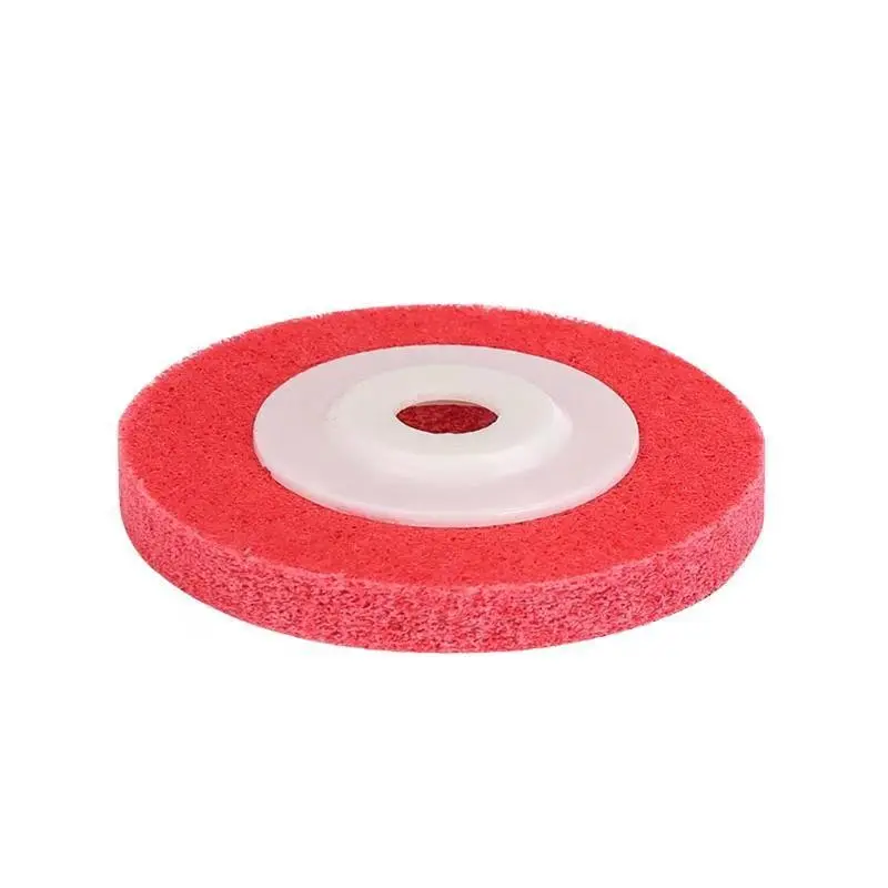 Good Quality 4 inch Red Non Woven Polishing Disc For Grinding Work Piece Weld And Remove Off The Burr Of Metal