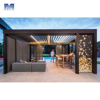 6x4 mirador perchoirs muraux réglables, extérieur, imperméable, émaillé sur balcon, pergolas de toit fixes en aluminium