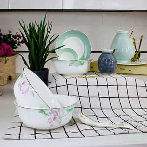 Juego <span class=keywords><strong>de</strong></span> Vajilla <span class=keywords><strong>de</strong></span> Cerámica Moderna y Exquisita <span class=keywords><strong>de</strong></span> Lujo, Directo <span class=keywords><strong>de</strong></span> Fábrica, Diseño Floral, Reutilizable para el Hogar, Compre Uno y Obtenga Diez <span class=keywords><strong>de</strong></span> Regalo - Product Image 5