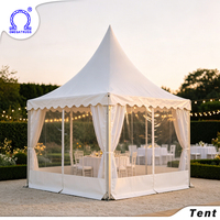 Tonnelle Pagode à Toit Haut Personnalisée en Usine, avec Couverture en PVC Imperméable et Résistante aux UV, Structure en Aluminium, pour Mariages, Fêtes et Expositions
