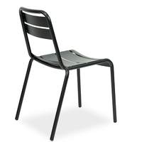 Chaise bistro industrielle moderne en fer pour jardin extérieur patio restaurant salle à manger chambre à coucher-meubles empilables en acier