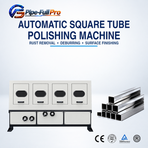 Machine automatique de polissage de profilés métalliques pour tubes carrés, aciers profilés, fers d'angle et lignes de décapage de barres plates - Product Image 1