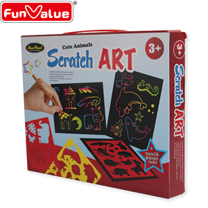 Ensemble d'art à gratter d'animaux mignons Offre Spéciale, fournitures scolaires et <span class=keywords><strong>de</strong></span> bureau bon marché - Product Image 1
