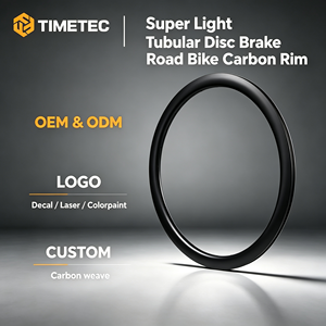 Freno de disco súper ligero tubular, llanta de carbono para bicicleta de carretera, 25mm de ancho externo Toray T800, 30mm, 35mm, 38mm, 40mm, 45mm, 50mm, 55mm de profundidad - Product Image 1