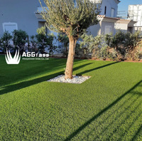 Panneaux muraux artificiels en polypropylène Always Green Grass, écologiques, haute densité, ignifuges, durables, modernes, pour aménagement paysager, 4 panneaux
