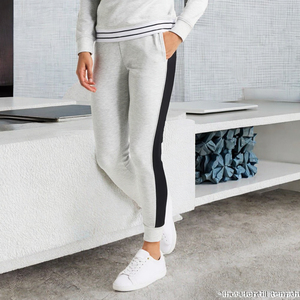 JAC228 F24848 Women's Casual Breathable <b>Elastic</b> Waist Chiffon Flat Front Ankle-Length Career Pants with <b>Belt</b> Spring - Product Image 3
