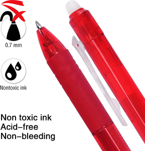 Stylo publicitaire en plastique avec logo personnalisé, stylo neutre, stylo effaçable coloré pour l'école, le bureau, les cadeaux - Product Image 5