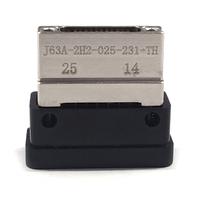 Connecteur femelle rectangulaire en aluminium pour circuit imprimé, 25 broches, J63A-2H2-009-231-TH