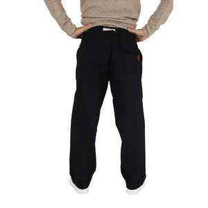 Pantaloni chino con Logo personalizzabili antirughe formale Slim Fit con cerniera dritta nera Uma23149p pantaloni XL 6XL tinta tinta in tinta unita - Product Image 5