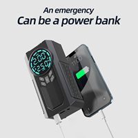 Pompe à air portable sans fil et filaire pour pneus de voiture Pompe à vélo à arrêt automatique 110 PSI avec gonfleur de pneu à lumière LED Compresseur d'air portable