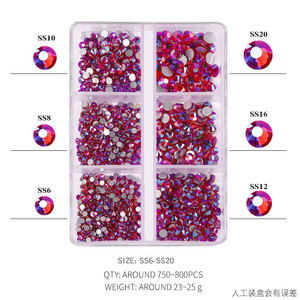 6 Rejillas <span class=keywords><strong>de</strong></span> Diamantes <span class=keywords><strong>de</strong></span> Imitación <span class=keywords><strong>de</strong></span> Cristal <span class=keywords><strong>de</strong></span> Colores Surtidos con Base Plana, Lujosas y Brillantes, para Decoración <span class=keywords><strong>de</strong></span> <span class=keywords><strong>Uñas</strong></span> DIY al por Mayor - Product Image 3