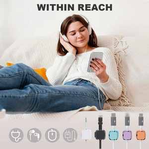 समायोज्य कॉर्ड कीपर तार धारक आयोजक प्रबंधन प्लास्टिक चुंबकीय केबल क्लिप और केबल आयोजक यूएसबी तार - Product Image 6