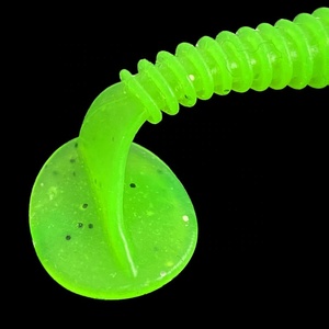 10 unids/bolsa de hilo de cola en T cebo suave cebo ficticio invertido captura de pez perca mandarín etiquetado Texas hundimiento lento pequeño gusano suave - Product Image 3