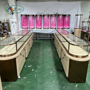 Vitrinas de venta al por menor bloqueadas para joyería Exhibición de joyería de diamantes de moda <span class=keywords><strong>Coutner</strong></span> con luz LED Centro comercial Quiosco de joyería - Product Image 3