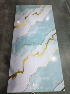 3mm Panel De Pared De Mármol Para Interiores De PVC Con <span class=keywords><strong>Pelicula</strong></span> UV Impermeable De China - Product Image 4