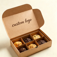 Boîte cadeau de boulangerie en carton rigide couleur unie, faible MOQ, avec couvercle rabattable et insert en papier, logo personnalisé disponible
