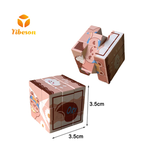 Cadeaux promotionnels OEM Impression UV personnalisée carrée 3x3 Vitesse de rotation Puzzle <span class=keywords><strong>Cube</strong></span> Jouet en plastique Mini <span class=keywords><strong>3</strong></span>.5cm Cubes magiques - Product Image 1