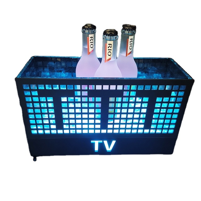 LED for Ice Bucket for Night Club/Party/Bar/Home Weddings-Customized Color Shape for Breathable Plastic Barware