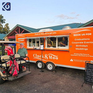 Remorque alimentaire, chariot alimentaire extérieur, <span class=keywords><strong>restaurant</strong></span> mobile, remorque de traiteur entièrement équipée, camion de restauration pour glaces et pizzas avec cuisine complète - Product Image 2