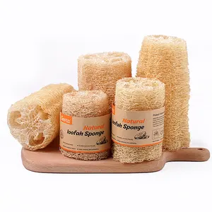 Biodegradable Natural Loofah Sponge Bath Brushes Scrubbers Kitchen Cleaning Dishwashing Bathing Washing Daily Cleaning Luffa