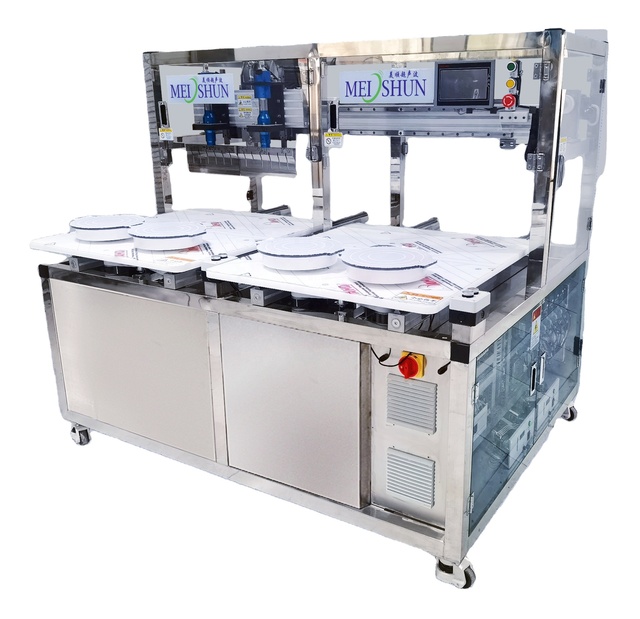 New High Speed Cake Automatic Cutting Machine with Ultrasonic Cutter 220V Stainless Steel Frame Large Capacity