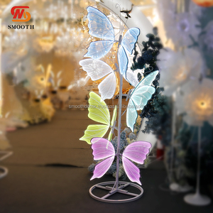Décoration de fleur de papillon géante faite à la main lisse toile de fond en forme de papillon pour mariage sur le thème des papillons - Product Image 4