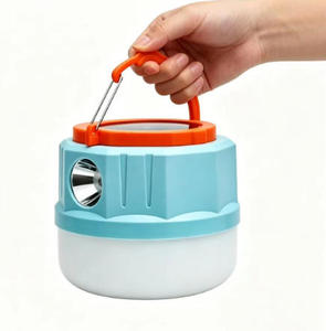 Linterna LED Solar XINSITE para Camping, Recargable, Lámpara para Tienda de Campaña, Ventilador, Gancho para Colgar, Linterna SOS, Material ABS para Uso Residencial - Product Image 1