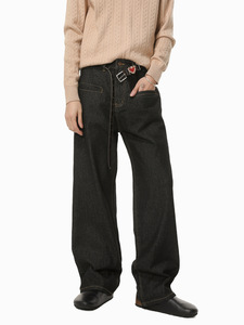 กางเกงยีนส์ผู้ชาย <span class=keywords><strong>Arcturus</strong></span> weft กางเกงยีนส์สีดำขนาดใหญ่กางเกงยีนส์ภายในทรงหลวมกางเกงคอสมิค - Product Image 2