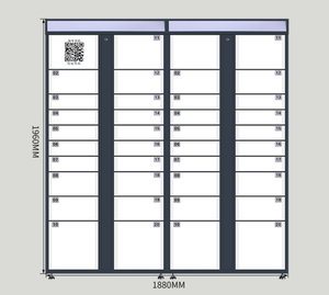 Casier de livraison électronique intelligent pour colis avec code QR, en acier laminé à froid, revêtement en poudre respectueux de l'environnement, fabriqué en Chine - Product Image 6